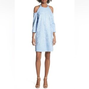 Ted Baker Jettas Light Blue Cold Shoulder Embroidered Mini Dress in Size 2 US